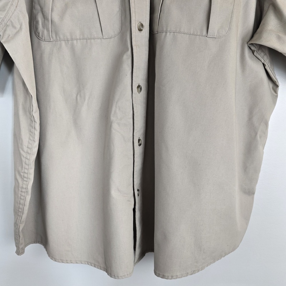 Cabela's Shirt Men's‎ XL Logo Employee Button Down Workwear British Tan Flag.C02 - Picture 12 of 12